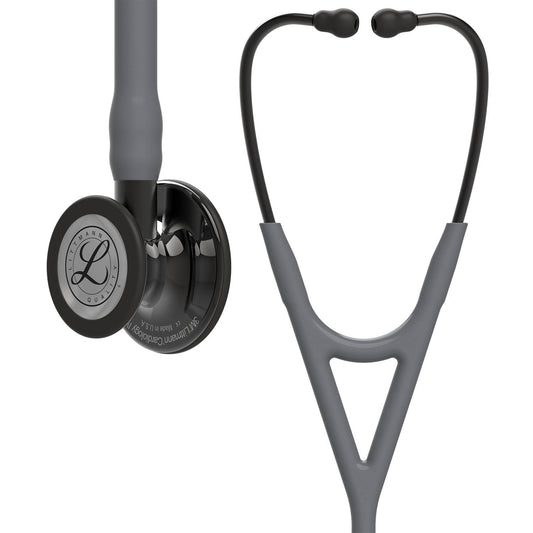 Littmann Cardiology IV Diagnostic Stethoscope: Smoke & Grey - Smoke Stem 6238 - Over Engraved - Littmann Stethoscopes