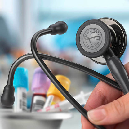 Littmann Cardiology IV Diagnostic Stethoscope: All Black 6163 - Over Engraved - Littmann Stethoscopes
