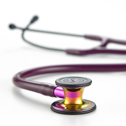 Littmann Cardiology IV Diagnostic Stethoscope: Rainbow & Plum - Violet Stem 6205 - Over Engraved - Littmann Stethoscopes