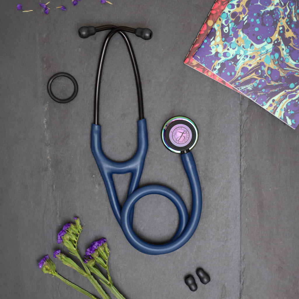 Littmann Cardiology IV Diagnostic Stethoscope: Satin Navy Blue Tube 6242C