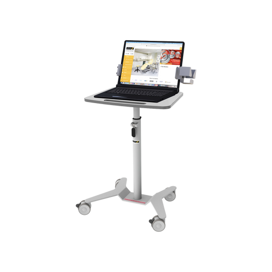 Kinect Laptop Station - Gas Assisted Height Adjustment Worktop - 