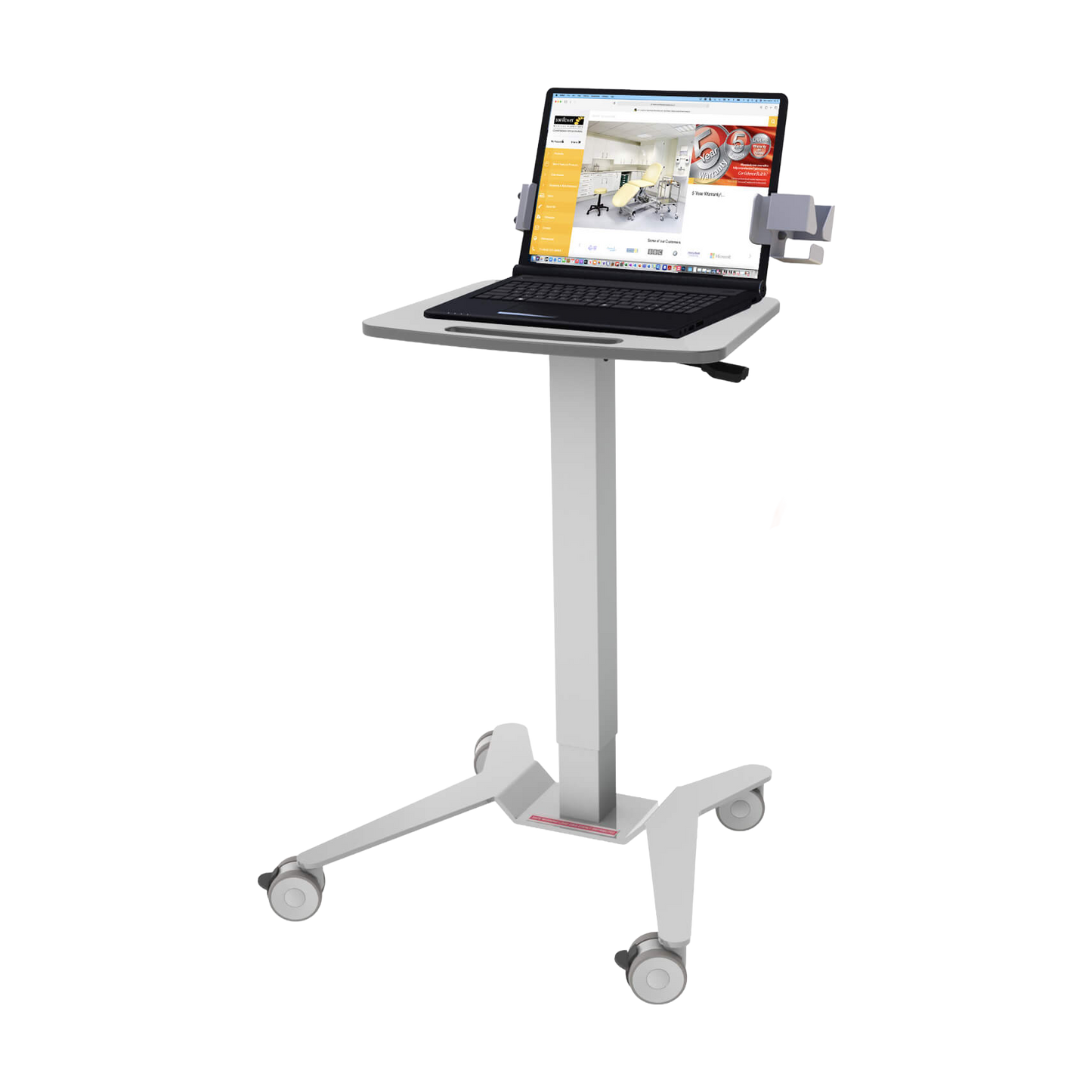 Kinect Laptop Station - Gas Assisted Height Adjustment Worktop
