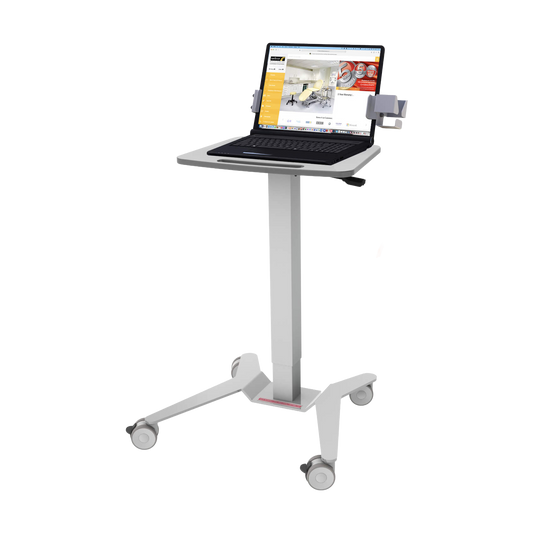 Kinect Laptop Station - Gas Assisted Height Adjustment Worktop - 
