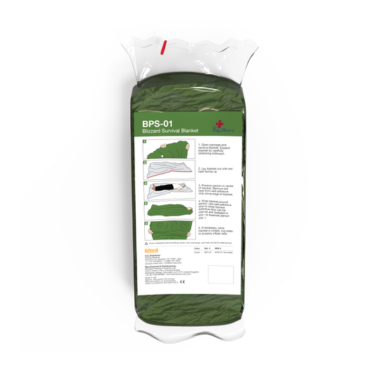 Blizzard 3 Layer Large Trauma Blanket - Green - Safeguard Medical