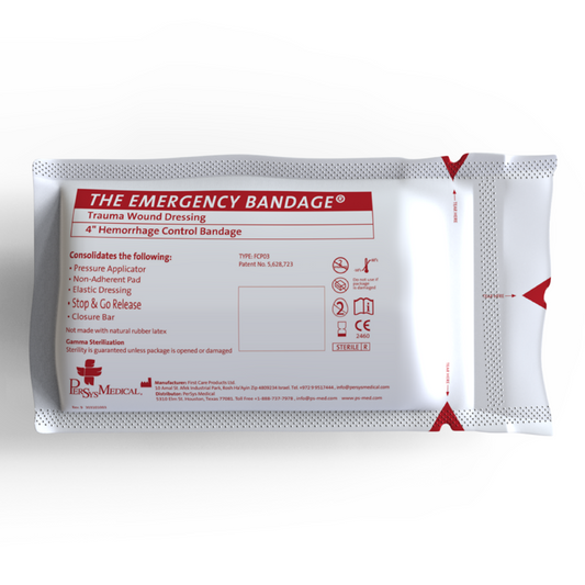 Israeli Bandage - Civilian Emergency Care Bandage® 4" Wound Pad With Pressure Bar