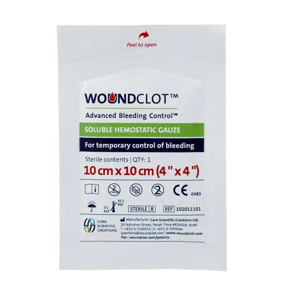 WoundClot™ Haemostatic Trauma Gauze – 10cm x 10cm - 