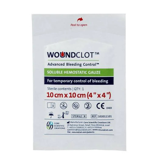 WoundClot™ Haemostatic Trauma Gauze – 10cm x 10cm - 