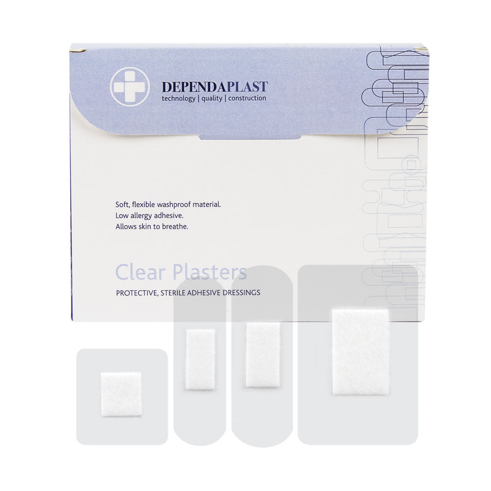 Dependaplast - Washproof Plasters - -Assorted - -Clear - Box of 100 - 