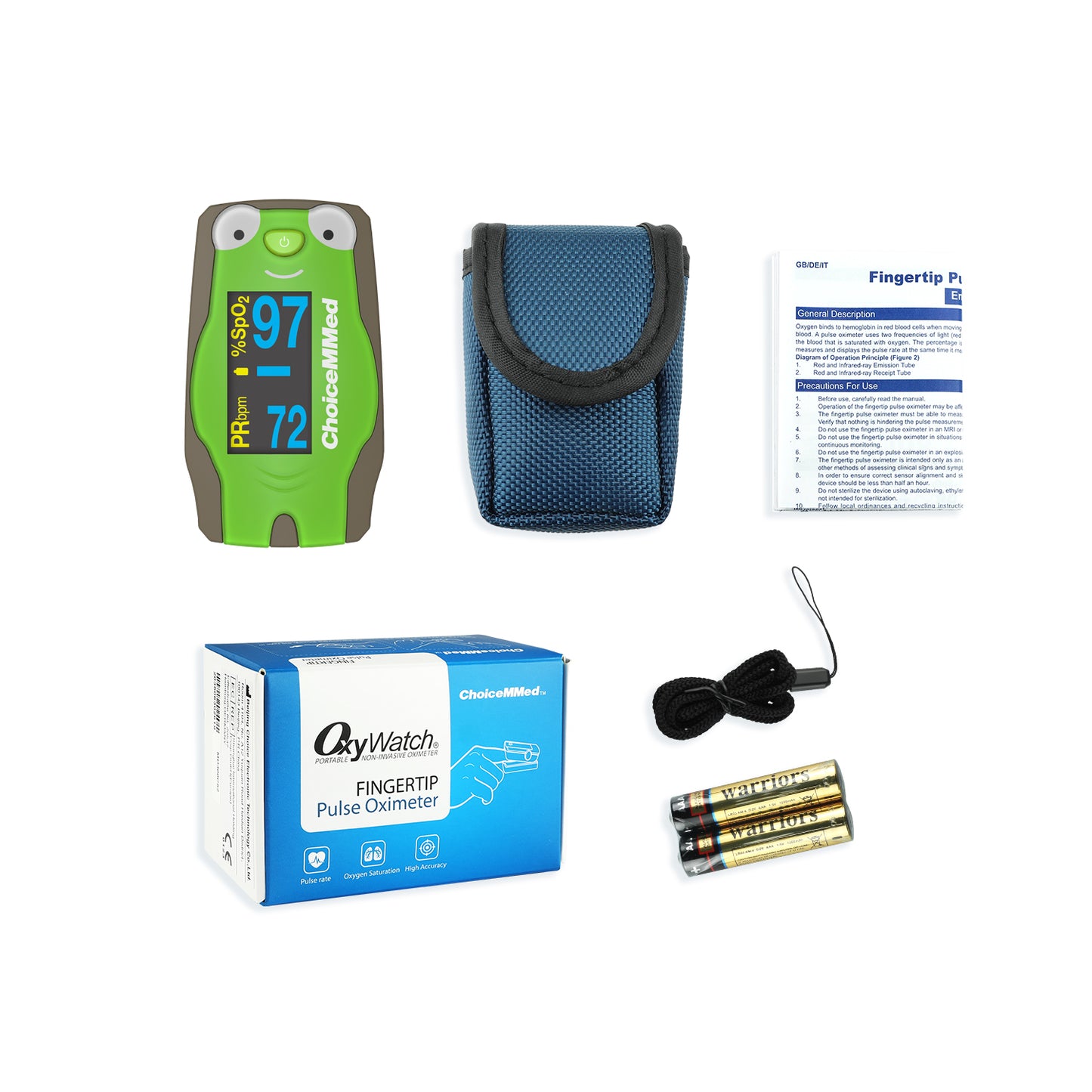 MD300-C5 Paediatric Finger Pulse Oximeter - Frog - 