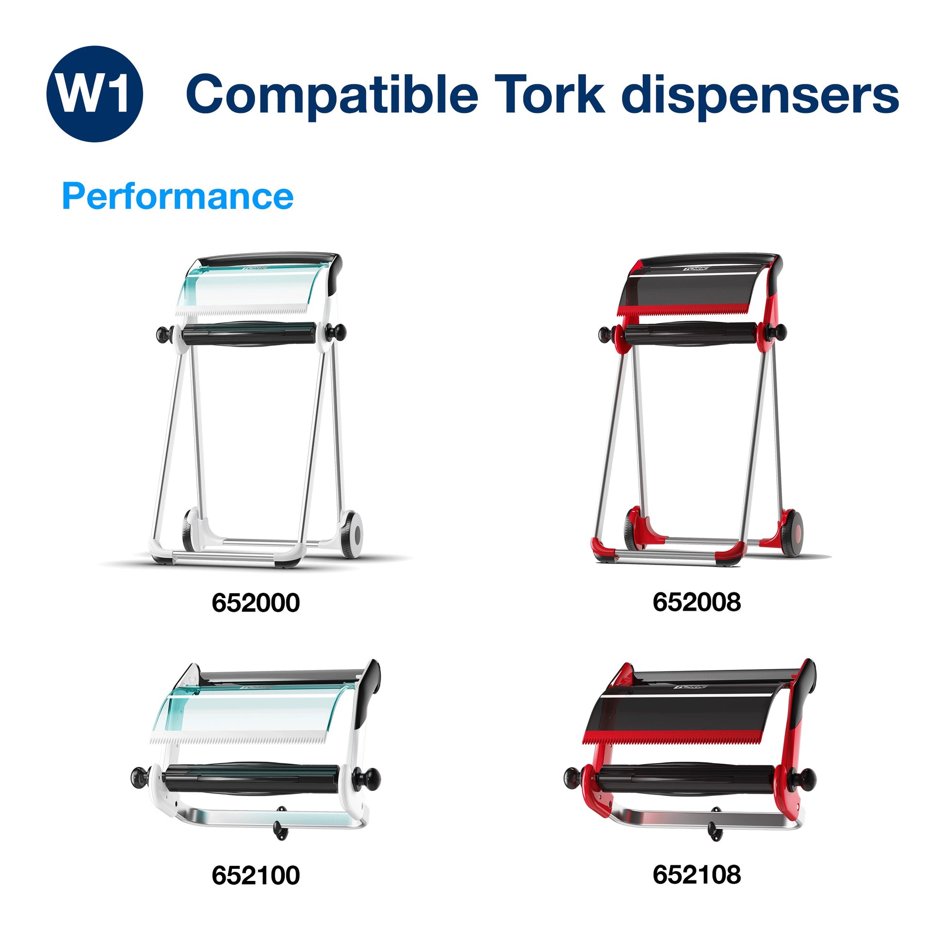 Tork Heavy-Duty Cleaning Cloth Blue W1/2/3, Multipurpose, 1 x 280 cloths, 530237 - 