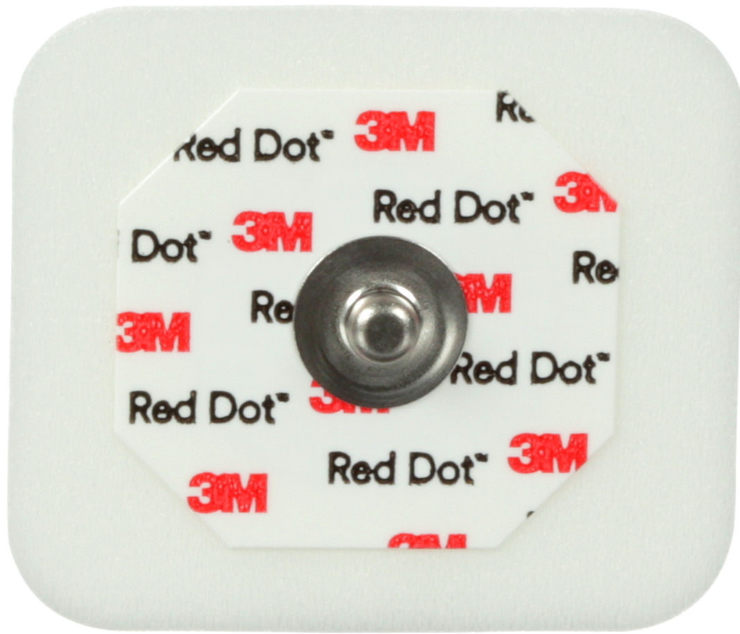 3M™ RedDot™ Foam Monitoring Electrode, with Sticky Gel, 4cm x 3.5cm - Pack of 50