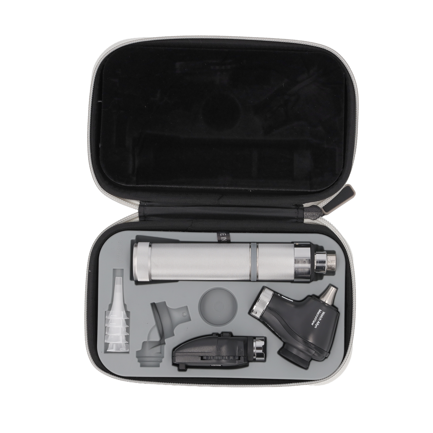 Welch Allyn 3.5V Diagnostic Set - LED Opthalmoscope, Macroview Basic LED Otoscope, Alkaline C-Cell Battery Handle and Hard Case - 