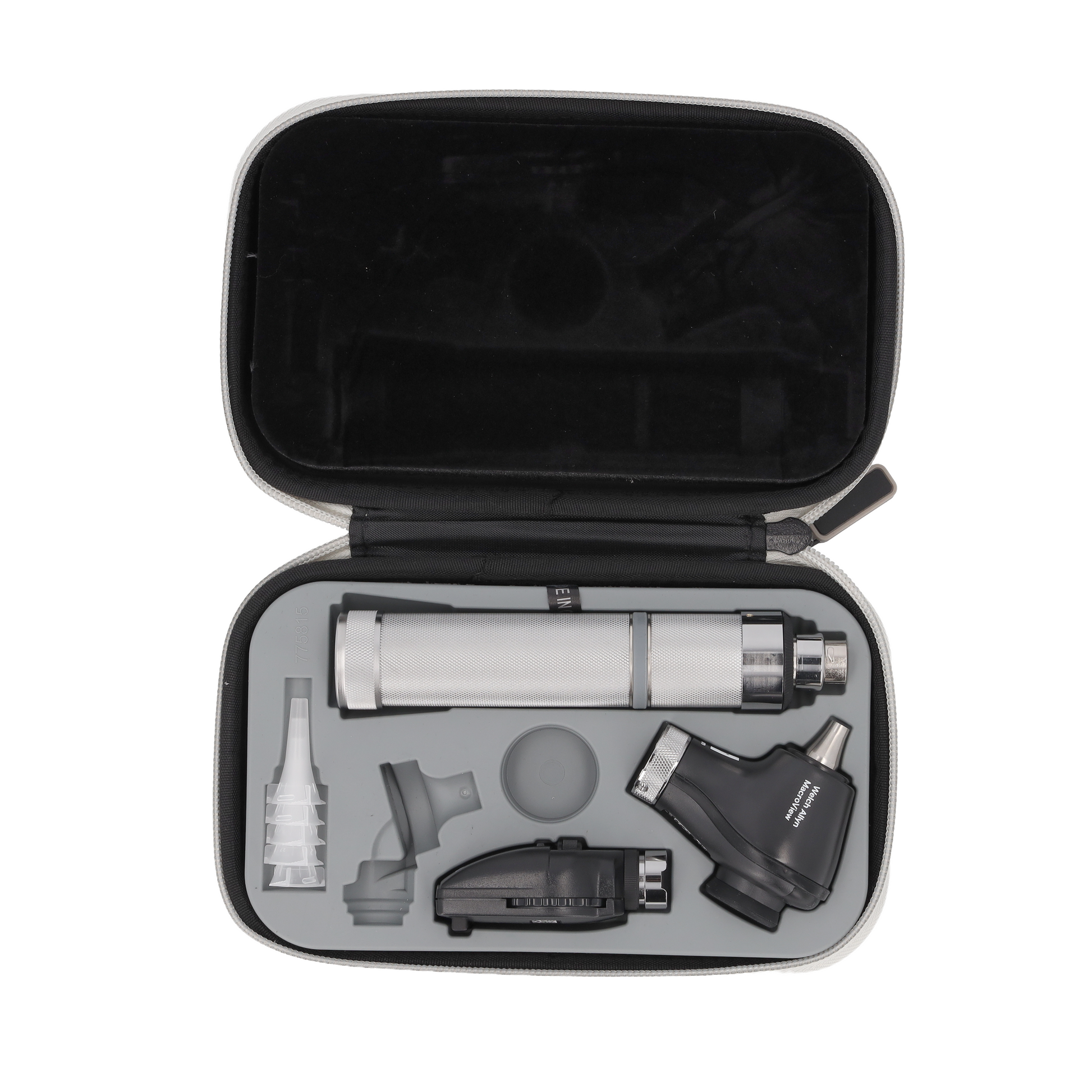 Welch Allyn 3.5V Diagnostic Set - LED Opthalmoscope, Macroview Basic LED Otoscope, Alkaline C-Cell Battery Handle and Hard Case - 