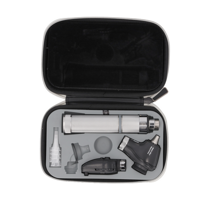 Welch Allyn 3.5V Diagnostic Set - LED Opthalmoscope, Macroview Basic LED Otoscope, Alkaline C-Cell Battery Handle and Hard Case - 