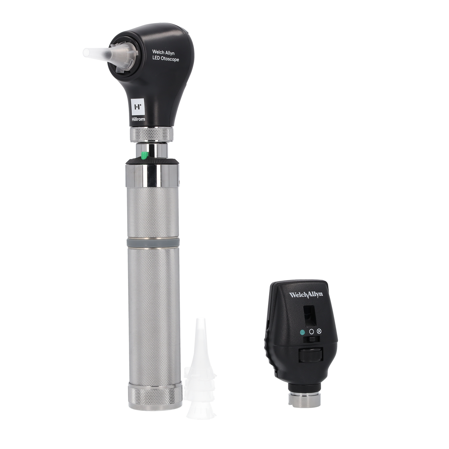 Welch Allyn 3.5V Diagnostic Set - Coaxial LED Opthalmoscope, Basic LED Otoscope, Alkaline C-Cell Battery Handle and Hard Case - 