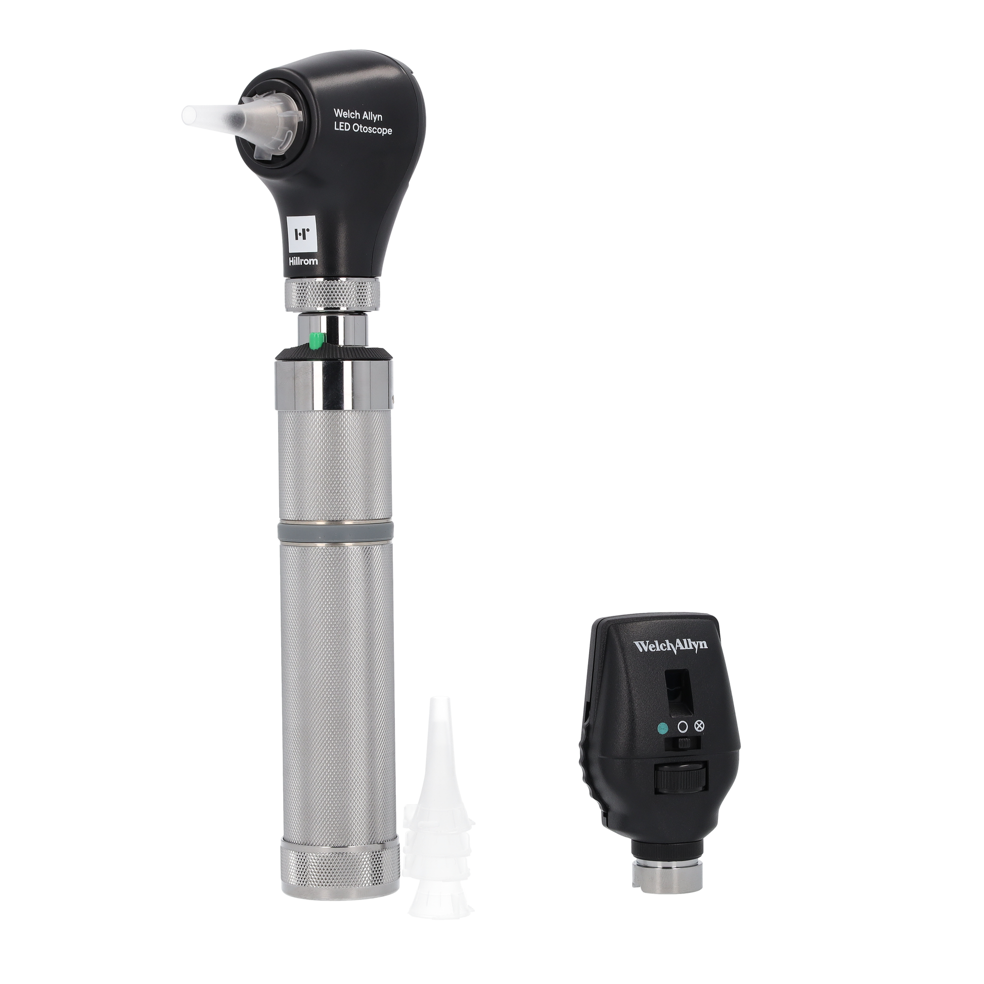 Welch Allyn 3.5V Diagnostic Set - Coaxial LED Opthalmoscope, Basic LED Otoscope, Alkaline C-Cell Battery Handle and Hard Case - 