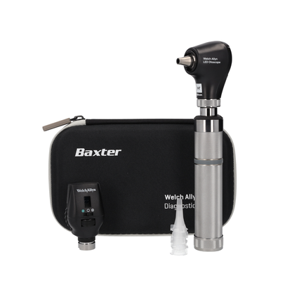 Welch Allyn 3.5V Diagnostic Set - Coaxial LED Opthalmoscope, Basic LED Otoscope, Alkaline C-Cell Battery Handle and Hard Case - 