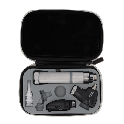 Welch Allyn 3.5V Diagnostic Set - Coaxial LED Opthalmoscope, Basic LED Otoscope, Alkaline C-Cell Battery Handle and Hard Case - 