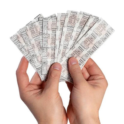 Hypo-Allergenic Washproof Plasters 5 assorted sizes  - Pack of 100