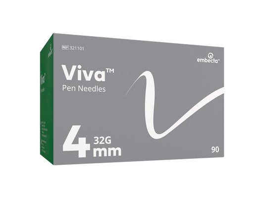 BD Viva™ Pen Needles 0.23mm (32G) x 4mm - Box of 90