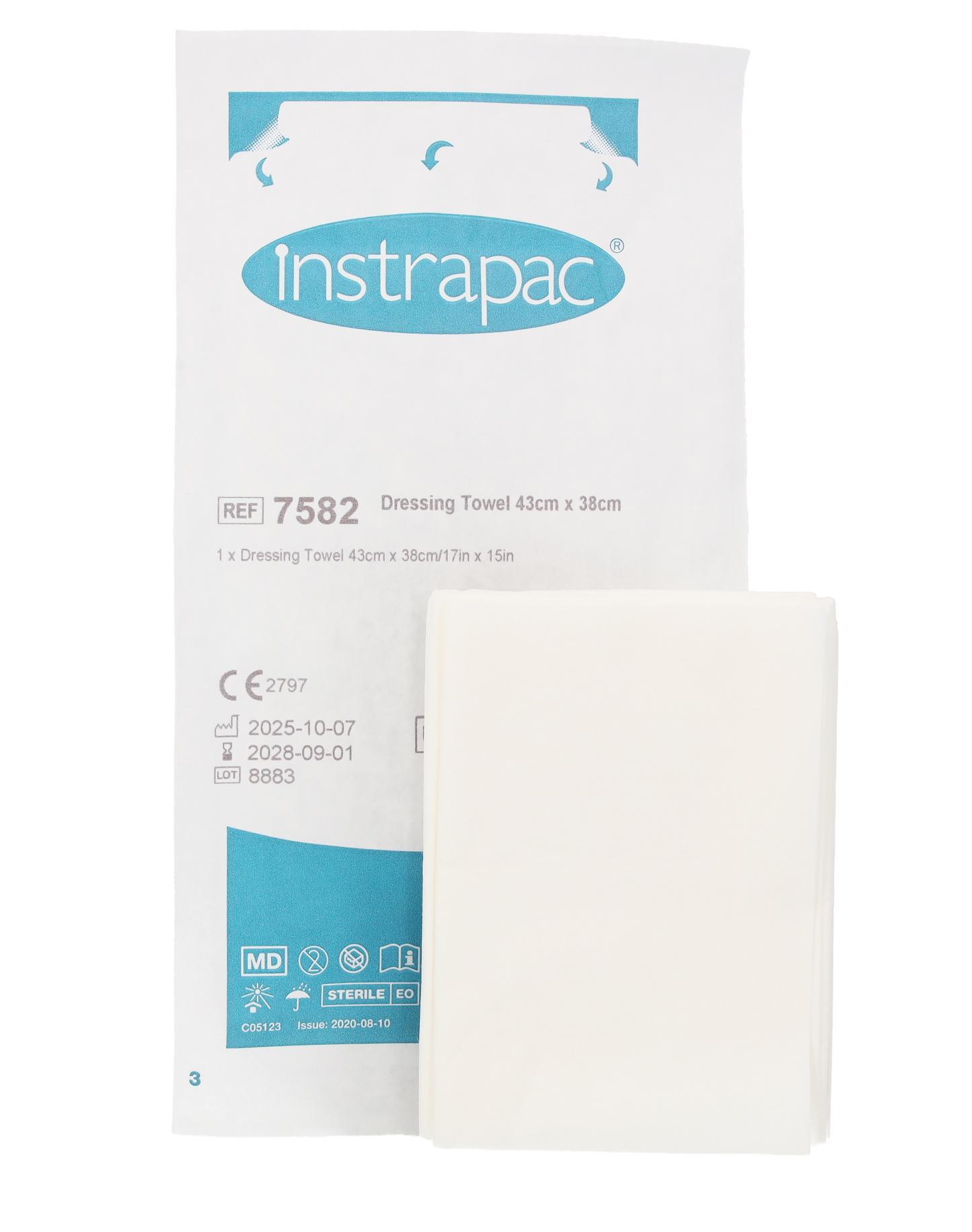 Instrapac Dressing Towel Small 43 x 38cm - Single