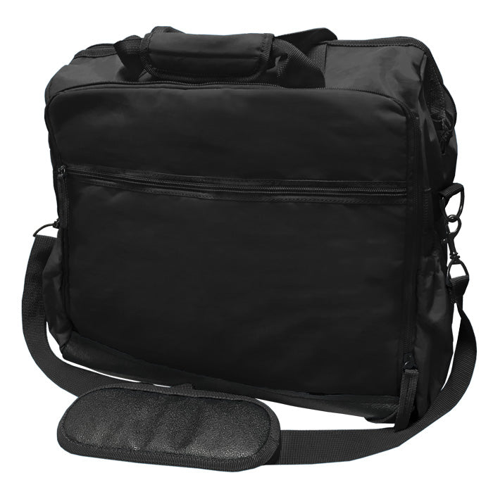 Nylon Cargo Bag 10" x 12" with Velcro Closed Pocket and Shoulder Strap - Black