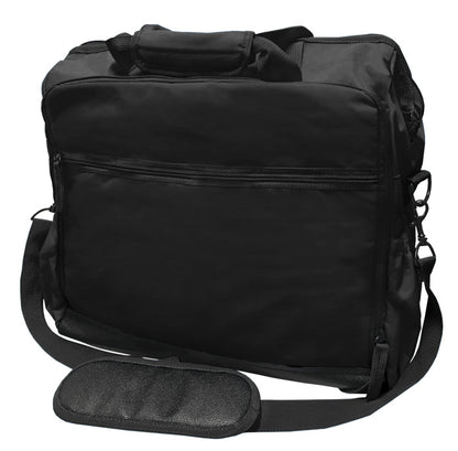 Nylon Cargo Bag 10" x 12" with Velcro Closed Pocket and Shoulder Strap - Black