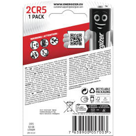 Energizer Lithium Photo 2CR5 Battery - Pack of 1