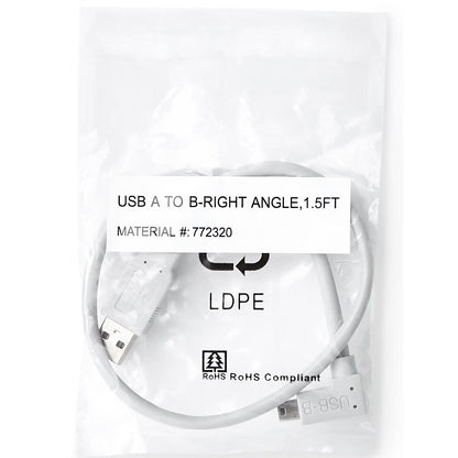 USB-A To USB-B Right Angle 1.5ft - Welch Allyn