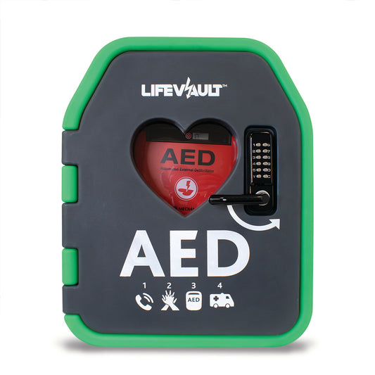 LifeVault Temperature Controlled AED Cabinet - Lockable Door - 