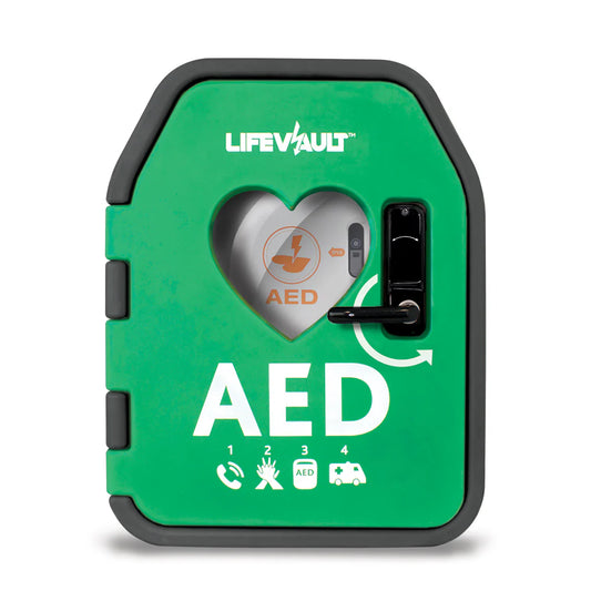 LifeVault Temperature Controlled AED Cabinet - Unlockable Door - 
