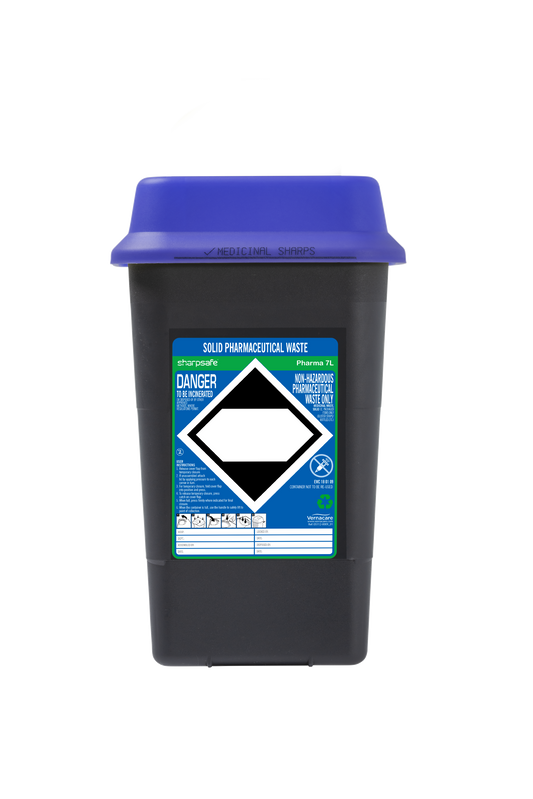 Sharpsafe® 7L Recycled Container with Blue Lid