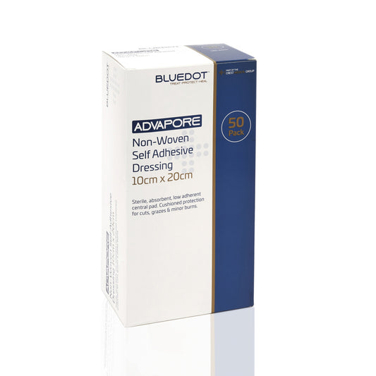 Advapore Fabric Non-Woven Adhesive Wound Dressing 10cm x 20cm (Box 50)