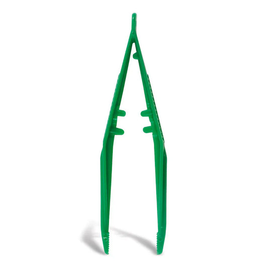 Non Sterile Green Plastic Forceps 11cm - Pack of 5 - 