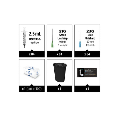 Steroid Multi-Cycle Pack- 84 syringes - Exchange Supplies