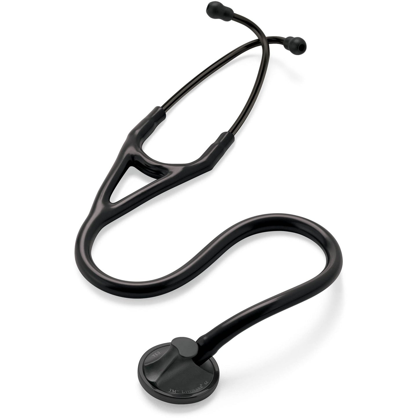 Littmann Master Cardiology Stethoscope: All Black 2161 - Over Engraved - Littmann Stethoscopes