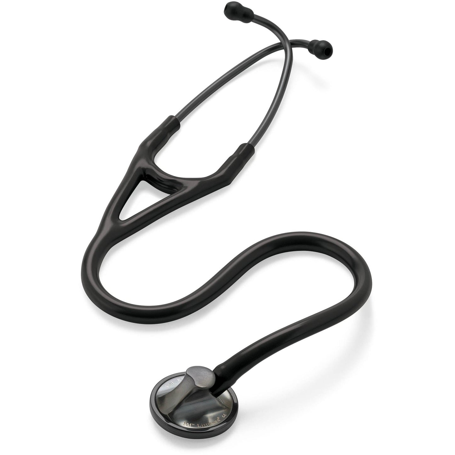 Littmann Master Cardiology Stethoscope: Black & Smoke 2176 - Over Engraved - Littmann Stethoscopes