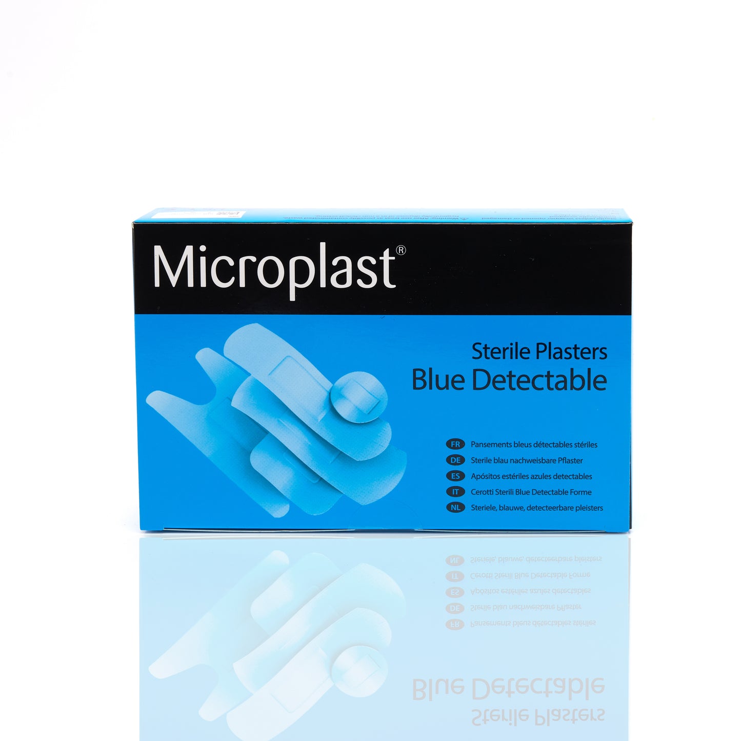 Microplast Blue Detectable Assorted Plasters (Box 100)
