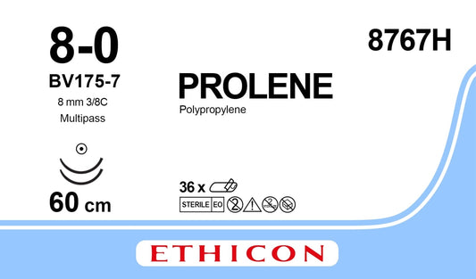 Prolene Monofilament Blue Suture 8-0 -  Box of 36