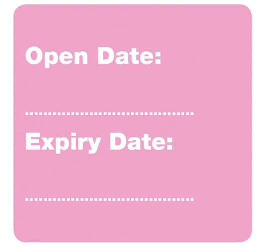 Status® Open Date / Expiry Date Labels 36mm x 36mm - Roll of 500 - 