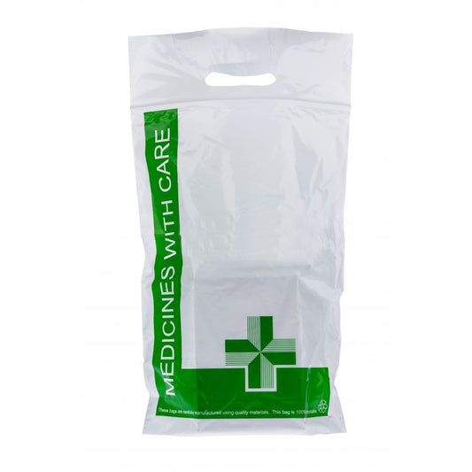 "Medicines With Care" Grip Seal Resealable Bag - 1000 - Valley Northern