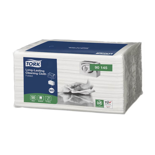 Tork Long-Lasting Cleaning Cloth White W8 - Pack of 50