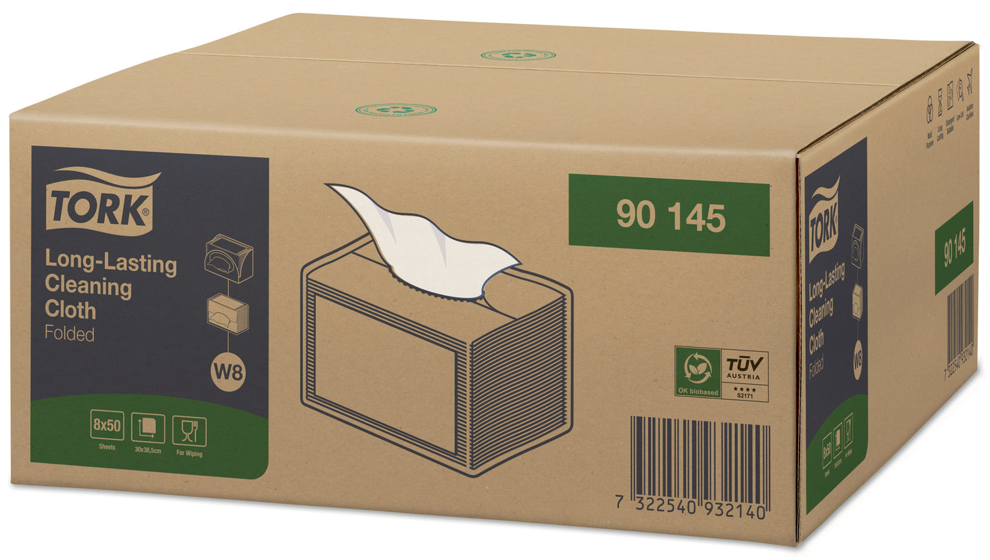 Tork Long-Lasting Cleaning Cloth White W8 - Pack of 50 - 