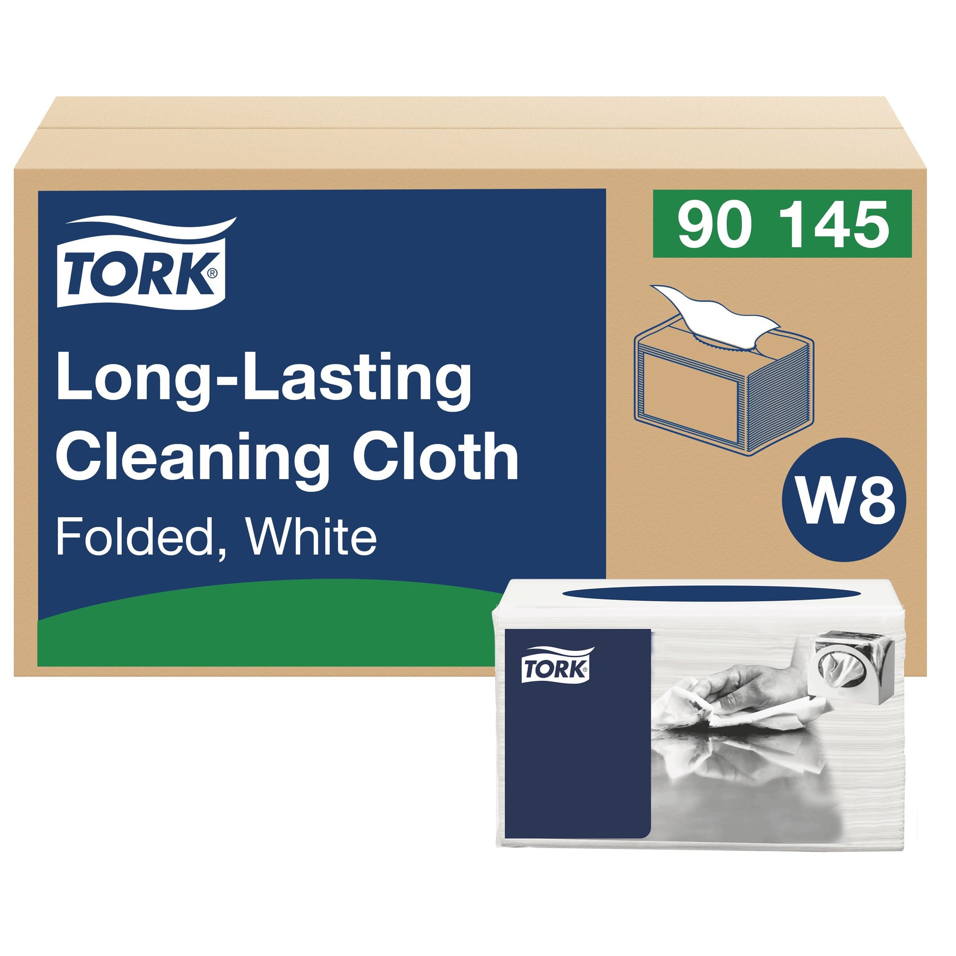 Tork Long-Lasting Cleaning Cloth White W8 - Pack of 50 - 