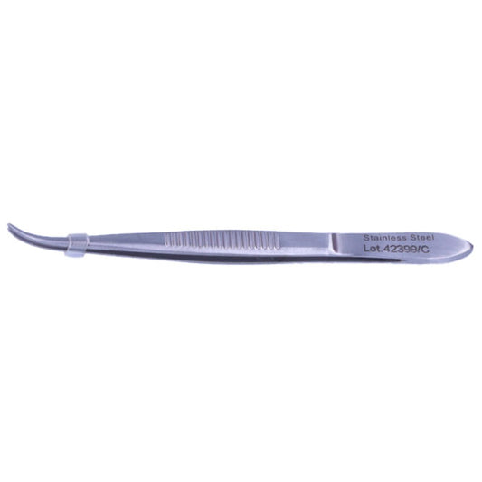 Micro Forceps - Curved + Smooth - 9cm - 