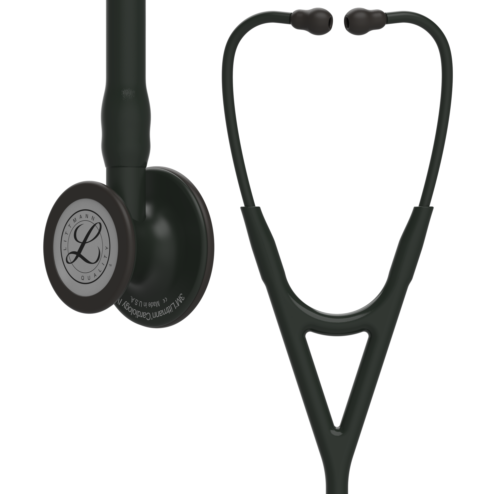 Littmann Cardiology IV Diagnostic Stethoscope: All Black 6163 - Over Engraved - Littmann Stethoscopes
