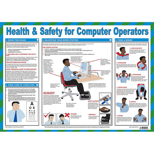 Health & Safety Poster For Computer Operators