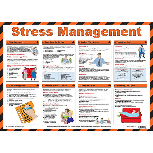 Stress Management Poster - Safety First Aid