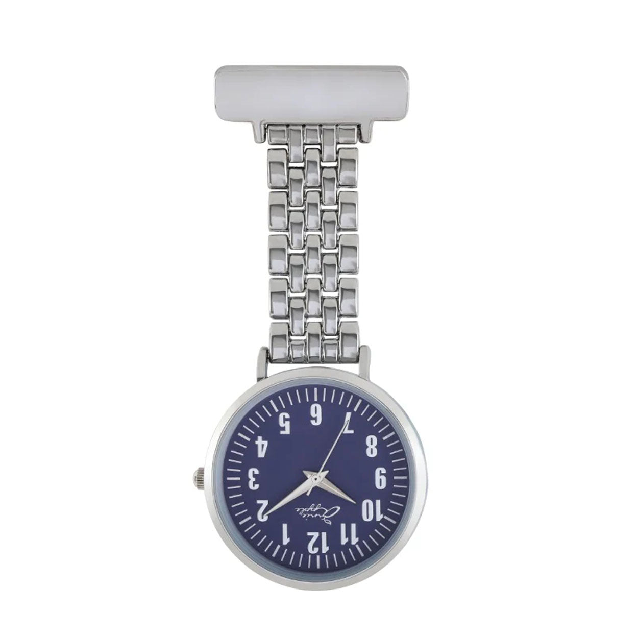 Annie Apple Nurses Fob Watch - Aurora - Navy/Silver - Link - 35mm ...