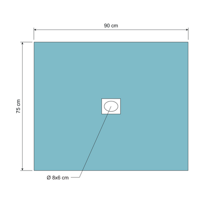 Adhesive Aperture Drape 75cm x 90cm - Single